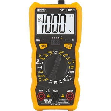 Meco Multimeter Meco 3-5/6 Digits 6000 Counts Auto Ranging Digital Multimeter – TRMS (Model : 801 JUNIOR)