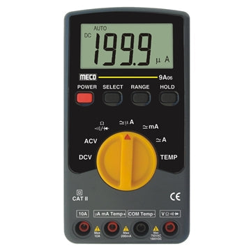 Meco Multimeter Meco 9A06 3-1/2 Digit 2000 Count Autoranging Digital Multimeter