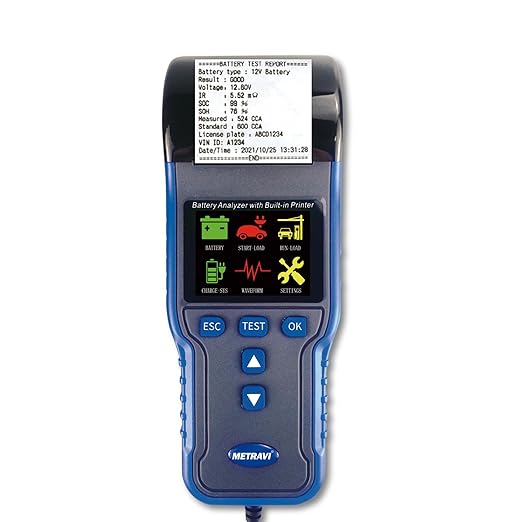 Metravi Battery analysis Metravi BT-900 Battery Analyser with Built-in Printer