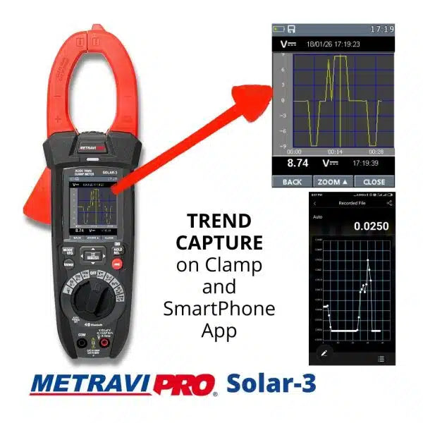 Metravi Clamp Meter Metravi Pro Solar-3 TRMS AC/DC Digital Clamp Meter