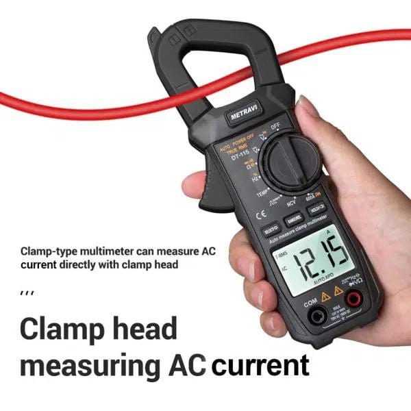 Metravi Digital Clamp Meter Metravi Digital AC Clamp Meter ±2.0% Black, DT-115A