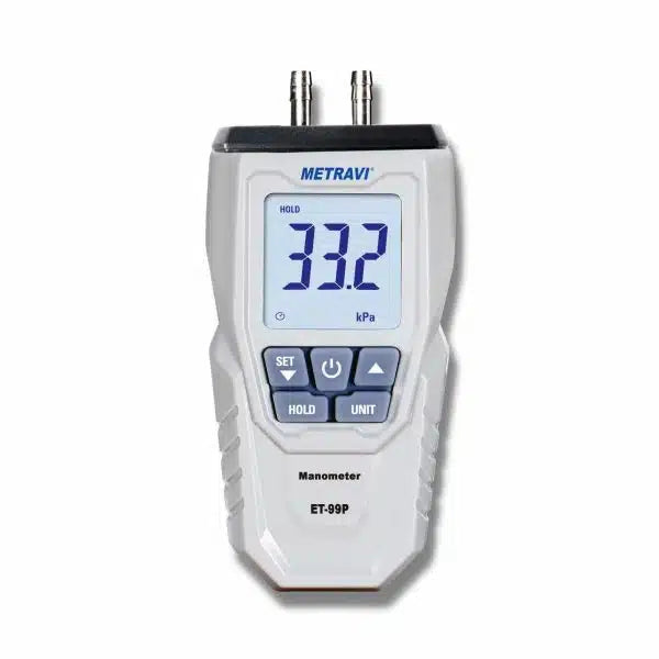 Metravi Manometer Metravi ET-99P Differential Pressure Manometer, Pressure from -5000Pa to +5000Pa.