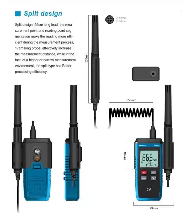 Metravi Temperature and Humidity Meter Metravi HT-305A Temperature and Humidity Meter