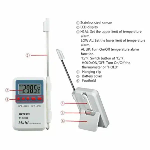 Metravi Thermometer Metravi ST-9283B General Purpose Thermometer