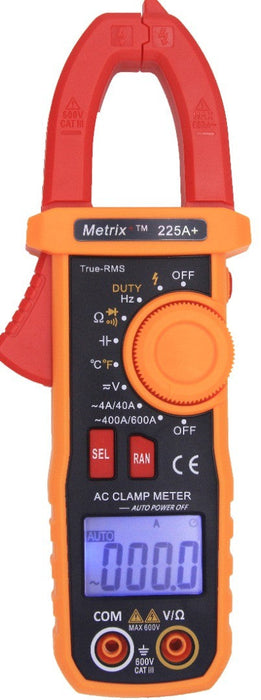 Metrix+ Clamp Meter Metrix+ 600A Digital AC True RMS Economic Clamp Meter,  225A+