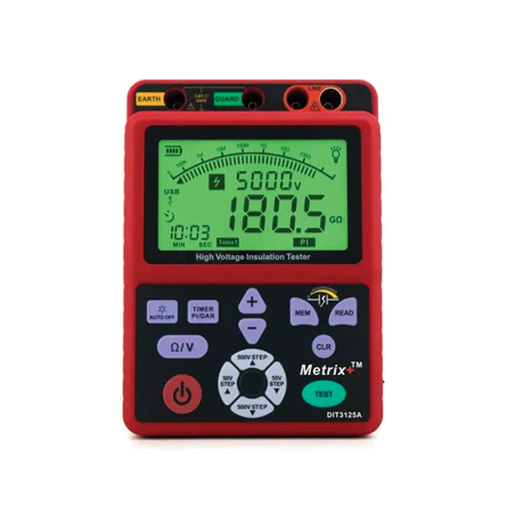 Metrix+ Insulation Tester Metrix+ DIT-3125A Eco 5KV/ 1TΩ Insulation Tester with Timer Measurement and PI Function