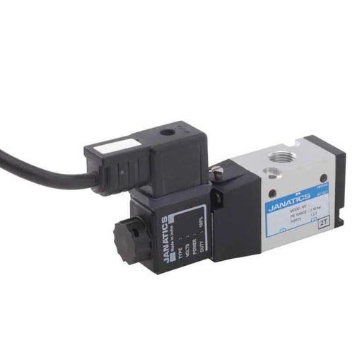 MROvendor 1/4" 3/2 NC Single Solenoid pilot operated valve with spring return, DS245SR61-W 24V DC - Janatics