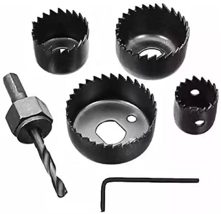 MroVendor Hole Saw Cutter Set 6 Pcs Carbon Steel Hole Saw Cutter Set