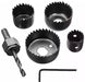 MroVendor Hole Saw Cutter Set 6 Pcs Carbon Steel Hole Saw Cutter Set