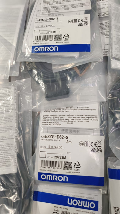 MROvendor Omron E3ZG-D62-S Mini Diffuse Photoelectric Sensor Npn-no/nc Sd:0 To 1000mm