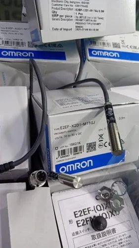 Omron Proximity Sensor Omron M8 E2EF-X2D1-M1TGJ 0.3M Proximity Sensor with Sensing distance 2 mm, DC 2-wire models, NO, Prewired M12 smart click connector