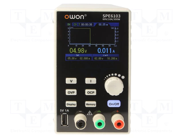 Owon Digital Oscilloscope Owon SPE6103 1CH DC Power Supply 60V, 10A