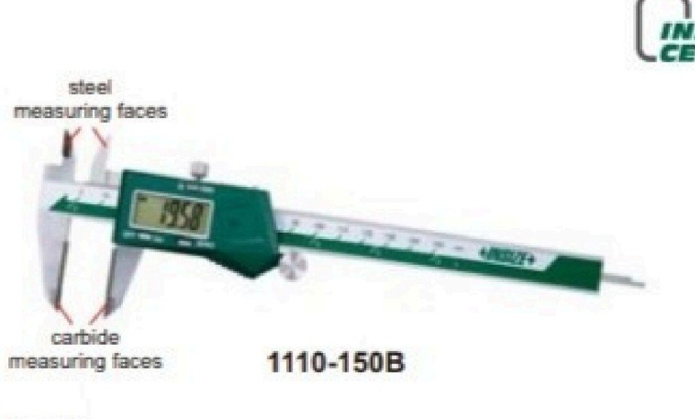 Insize 0-150MM Digital Caliper With Carbide Tipped Jaws 1110-150B