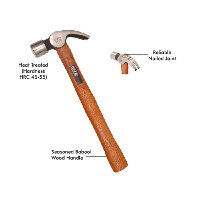 PYE Claw Hammer PYE P-759 Steel and Wood Claw Hammer (300gms)