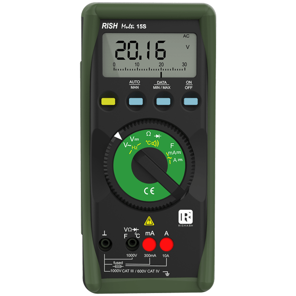 Rishabh Digital Multimeter Rishabh 3 ¾ Digit 3100 counts RISH Multi 15S Digital Multimeter