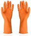 Safe Grip Rubber Gloves SafeGrip Orange Rubber Hand Gloves (Pair Of 10)