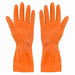 Safe Grip Rubber Gloves SafeGrip Orange Rubber Hand Gloves (Pair Of 10)