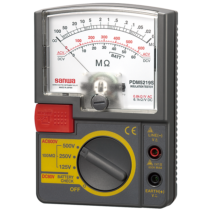 Sanwa Japan Analog Insulation Tester Sanwa 60/600V 100MΩ Analog Insulation Tester PDM5219S