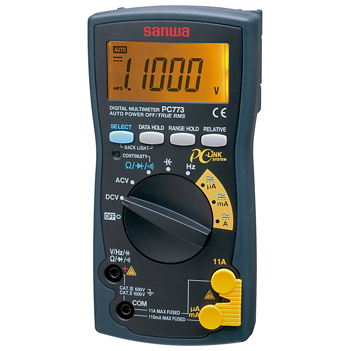 Sanwa Japan Digital Multimeter Sanwa 11000 counts 1000V 11A TRMS Digital Multimeter PC773