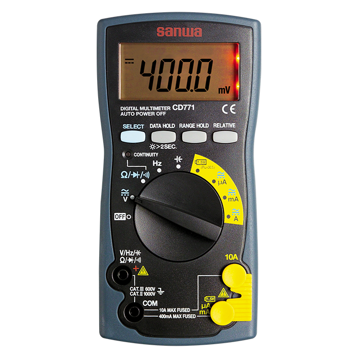 Sanwa Japan Digital Multimeter Sanwa 4000 Counts 1000V 10A digital Multimeter CD771