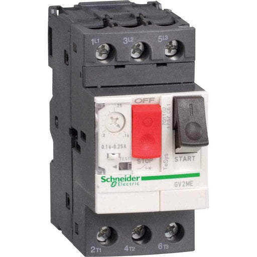 Schneider Motor Protection Circuit Breaker (MPCB) Schneider TeSys MPCB 3 Pole 6-10 A GV2ME14