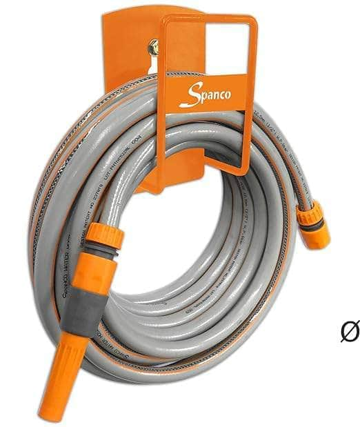 Spanco Agro & Garden Irrigation Falcon-Spanco Garden Hose Pipe Set, SGHS 115 Includes 15 meter Hose Pipe, Hose Hanger, Nozzle, Connector, Adaptor & Water stop Connector | Pipe for Garden, Home and Washing