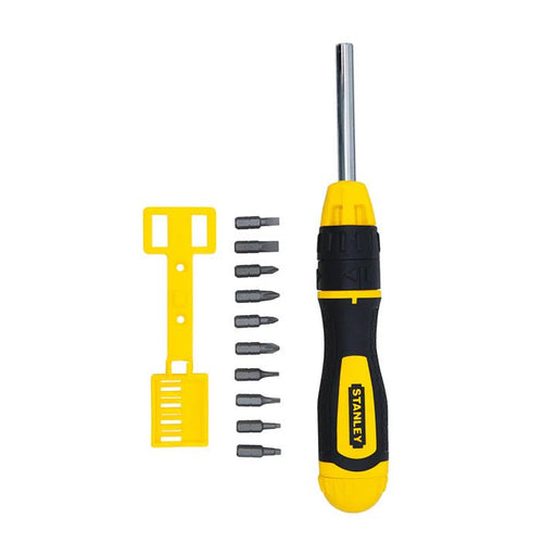 Stanley Screwdriver & Bit Set Stanley 10Pcs Ratcheting Multi Bit Screwdriver, STHT68010-8