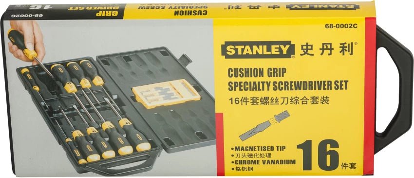 Stanley Screwdriver Set Stanley 16Pcs Cushion Grip Screwdriver Set, 68-0002C