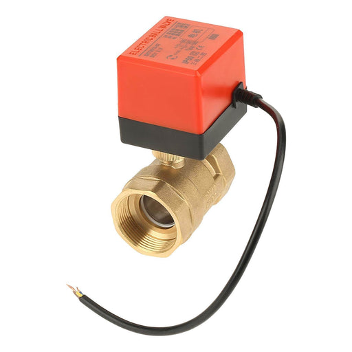 Techno Brass Ball Valve with Electric Actuator Akari 1-1/4 Inch, 32 mm Brass Ball Valve with Electric Actuator, EAV-32