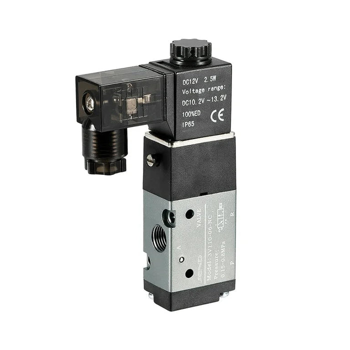 Techno Single Solenoid Valve Akari 1/8 Inch 3/2 Way 3V-110-06 12 V DC  Single Solenoid Valve