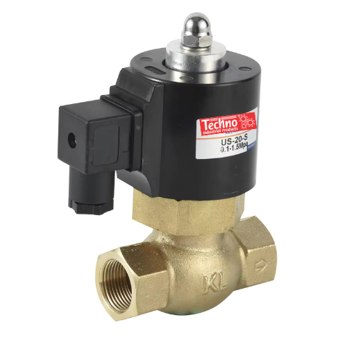 Techno Solenoid Valves Techno 2/2 Way 2L Series Brass Servo Valve for steam Pressure Upto 15Kg