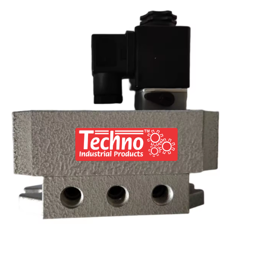 Techno Solenoid Valves Techno K25-DH Series 5/2 Way Single Control Solenoid Valve (Shradder Type)