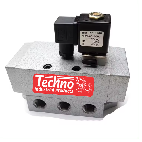 Techno Solenoid Valves Techno K25-DH Series 5/2 Way Single Control Solenoid Valve (Shradder Type)