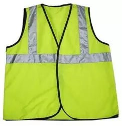 Udyogi Reflective Jackets Udyogi Green Reflective Vest (Tape Size 2 Inch) Pack of 10