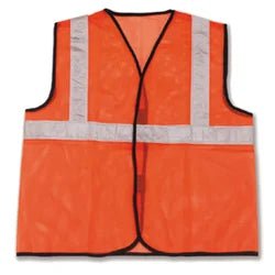 Udyogi Reflective Jackets Udyogi Orange Reflective Vest (Tape Size 2 Inch) Pack of 10