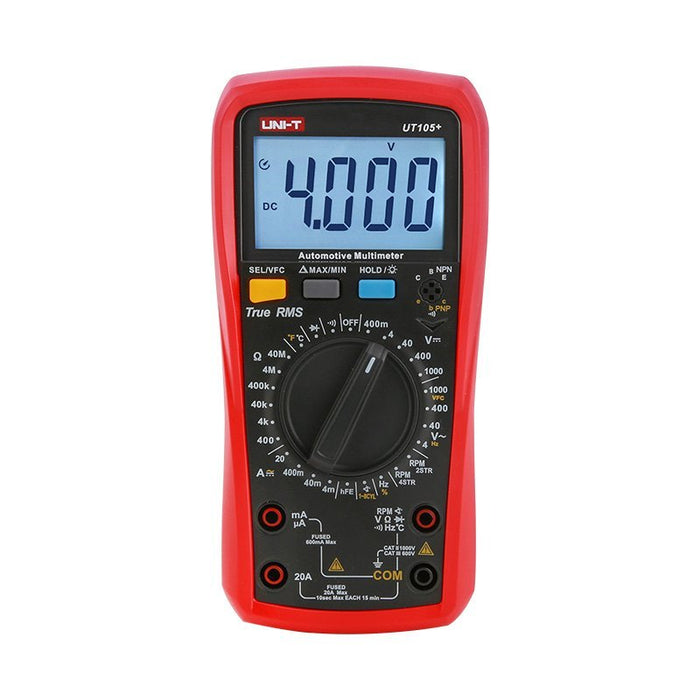 UNI-T UT107+ Automotive Multimeter with RPM Measurement and Battery Test Features