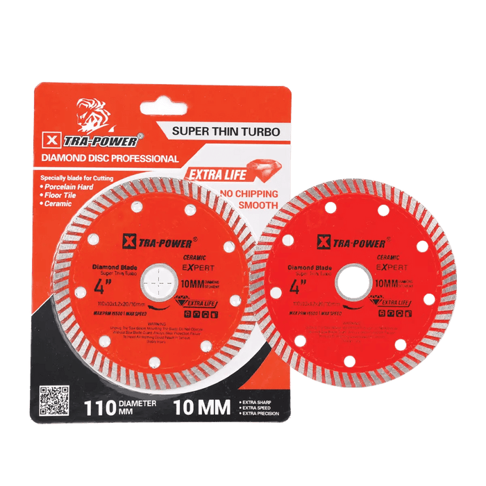 Xtra Power Saw Blades Xtra Power 4 inch(110 mm) Super Thin Turbo Diamond Saw Blade (Pack of 5N)