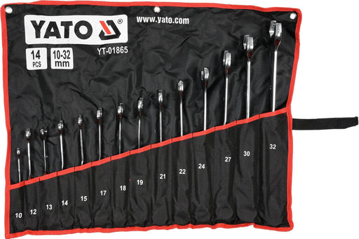 Yato Combination Spanner Set Yato 14Pcs X Handle Combination Spanner Set YT-01865