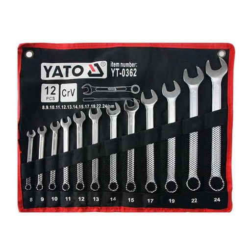 Yato Combination Spanner Set Yato Combination Spanner Set 8-24mm 12Pcs YT-0362