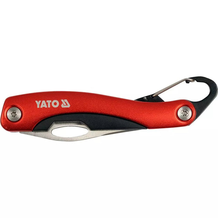 Yato Plier & Cutter Yato Folding Knife With Shackle Large Carabiner 75 mm(SS) YT-76050