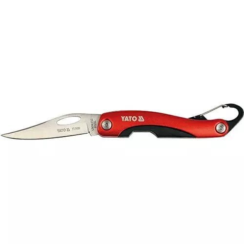 Yato Plier & Cutter Yato Folding Knife With Shackle Large Carabiner 75 mm(SS) YT-76050